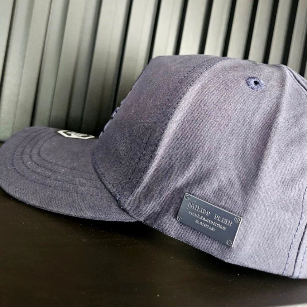 Philipp Plein Navy Blue Skull Cap